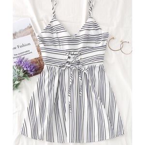 Striped mini dress